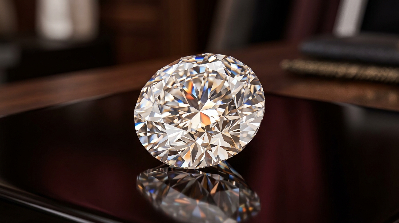 Pristine loose flawless brilliant-cut lab-grown diamond